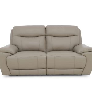 Sloane 3 Seater Leather Sofa in Cat-40/08 Oyster on Furniture Village